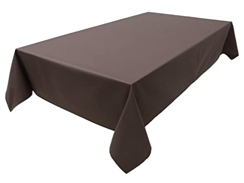 Hochwertige Tischdecke Tischwäsche aus 100% Baumwolle Kollektion Konzept, Farbe & Größe wählbar (Tischdecke - Oval 150x400cm, Chocolate) von Lemos Home