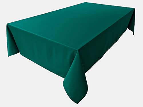 Hochwertige Tischdecke Tischwäsche aus 100% Baumwolle Kollektion Konzept, Farbe & Größe wählbar (Tischdecke - Oval 150x400cm, Tannengrün) von Lemos Home
