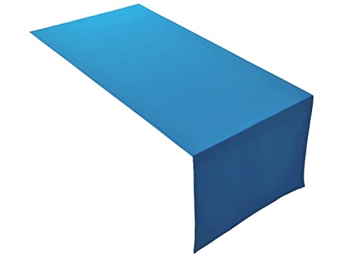 Lemos Home Hochwertiger Tischläufer Tischwäsche aus 100% Baumwolle Kollektion Konzept, Farbe & Größe wählbar (Tischläufer - 30x100cm, Himmelblau) von Lemos Home