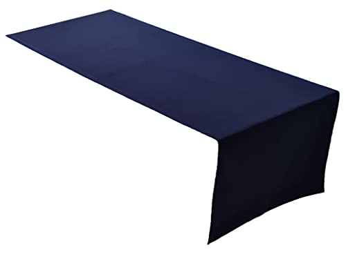 Lemos Home Hochwertiger Tischläufer Tischwäsche aus 100% Baumwolle Kollektion Konzept, Farbe & Größe wählbar (Tischläufer - 30x100cm, Marineblau) von Lemos Home