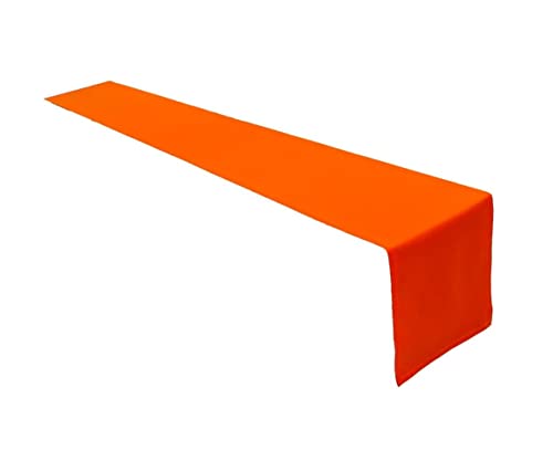 Lemos Home Hochwertiger Tischläufer Tischwäsche aus 100% Baumwolle Kollektion Konzept, Farbe & Größe wählbar (Tischläufer - 40x200cm, Orange) von Lemos Home