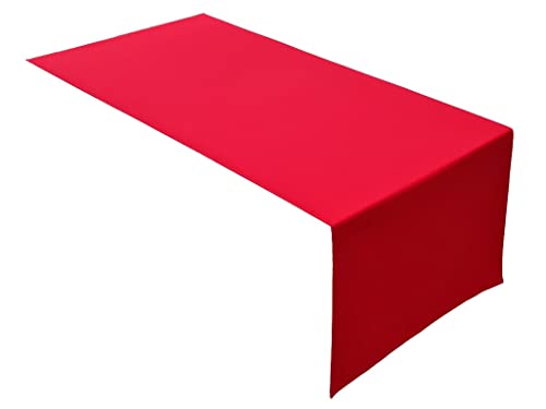 Lemos Home Hochwertiger Tischläufer Tischwäsche aus 100% Baumwolle Kollektion Konzept, Farbe & Größe wählbar (Tischläufer - 45x120cm, Rot) von Lemos Home