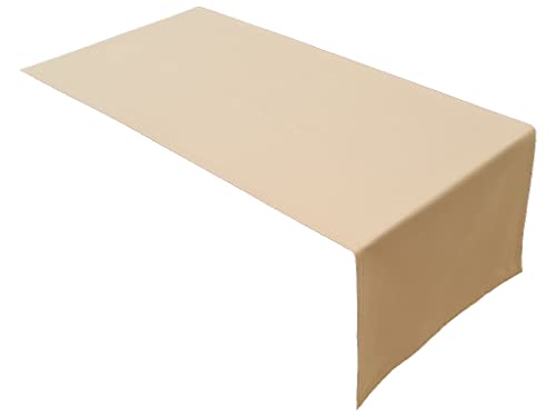 Lemos Home Hochwertiger Tischläufer Tischwäsche aus 100% Baumwolle Kollektion Konzept, Farbe & Größe wählbar (Tischläufer - 45x150cm, Camel) von Lemos Home