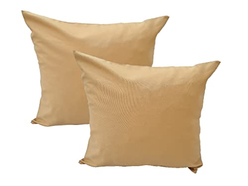 Lemos Home Kissenbezug Kissenhülle Dekokissen 2 Stück aus 100% Baumwolle Kollektion Konzept, Farbe & Größe wählbar (Kissenhülle 2er Set - 40x40cm, Camel) von Lemos Home