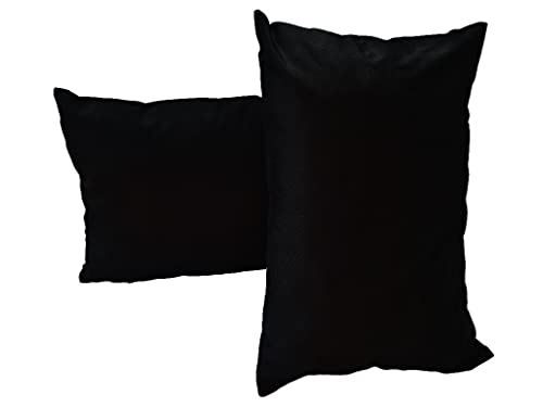 Lemos Home Kissenbezug Kissenhülle Dekokissen 2 Stück aus 100% Baumwolle Kollektion Konzept, Farbe & Größe wählbar (Kissenhülle 2er Set - 50x30cm, Schwarz) von Lemos Home