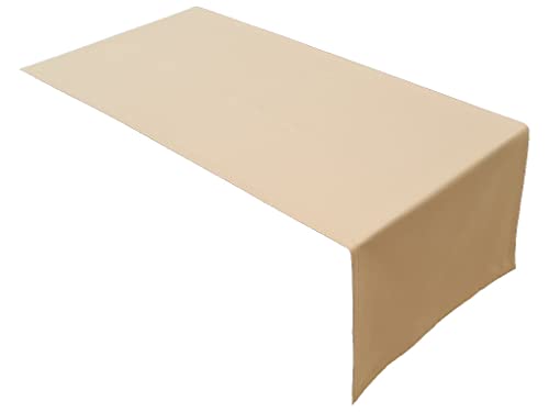Lemos Home Hochwertiger Tischläufer Tischwäsche aus 100% Baumwolle Kollektion Konzept, Farbe & Größe wählbar (Tischläufer - 30x100cm, Camel) von Lemos Home