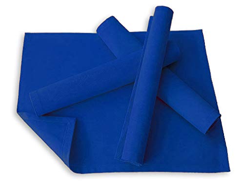 Platzset Tischset Platzdeckchen 4 Stück ca. 46 x 36 cm aus Baumwolle Viele Farben (Blau) von Lemos Home