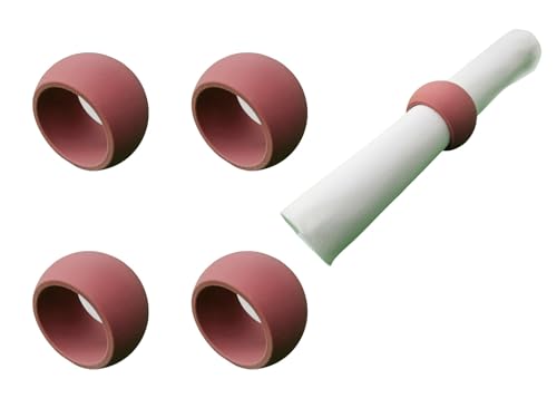 Serviettenringe 4er Set – Modernes Design aus Bambus-basiertem Material – Serviettenringe in Pastell-Lila - 4X Serviettenring - 4X Napkin Ring - Farbe und Typ wählbar (Pastell-Lila, Klassisch) von Lemos Home