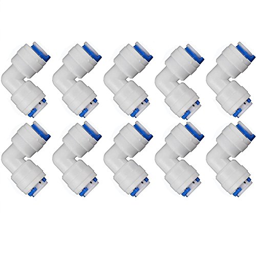 lemoy 1/10,2 cm Tube auf 1/10,2 cm Tube Push Fit Elbow Quick Connect für RO Wasser System Set von 10 lemoy 1/10,2 cm Tube auf 1/10,2 cm Tube Push Fit Elbow Quick Connect für RO Wasser System Set von 10 von Liimevvon