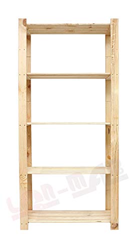 Len Mar.de HOLZREGAL B-27 5 BÖDEN BÜCHERREGAL MASSIVHOLZREGAL KELLERREGAL BÜROREGAL 170x60x40 cm Len Mar.de HOLZREGAL B-27 5 BÖDEN BÜCHERREGAL MASSIVHOLZREGAL KELLERREGAL BÜROREGAL 170x60x40 cm von Len Mar.de