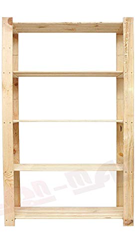 Len Mar.de HOLZREGAL B-29 5 BÖDEN BÜCHERREGAL MASSIVHOLZREGAL KELLERREGAL BÜROREGAL 170x100x40 cm Len Mar.de HOLZREGAL B-29 5 BÖDEN BÜCHERREGAL MASSIVHOLZREGAL KELLERREGAL BÜROREGAL 170x100x40 cm von Len Mar.de