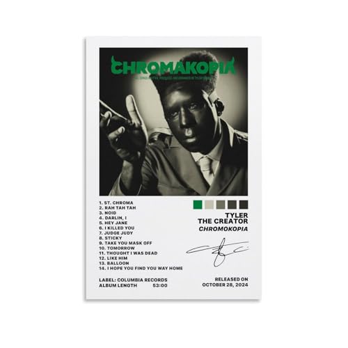 Lenaeo Tyler Poster The Creator Music Rapper Vintage Album Cover Für Zimmer, Ästhetische Leinwand-Wandkunst, Schlafzimmer-Dekor Poster 16x24inch(40x60cm) von Lenaeo