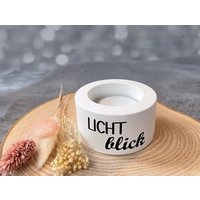 Teelichthalter, Glückslicht, Wunschlicht, Lichtblick, Geschenk, Mitbringsel, Teelicht, Geburtstagsgeschenk, Dekoration, Raysin, Licht, Kerze von LenasBastelecke