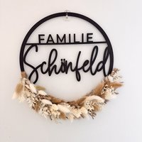Personalisierter Türkranz Mit Trockenblumen, Holzkranz Personalisiert Familienname, Geschenk Hochzeit | Familie Personalisierter Türkranz Mit Trockenblumen, Holzkranz Personalisiert Familienname, Geschenk Hochzeit | Familie von LenasBlumenzauber