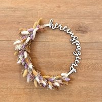 Türkranz Mit Trockenblumen, Holzkranz Zum Einzug, Willkommenskranz | Hereinspaziert von LenasBlumenzauber