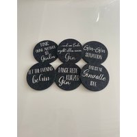 Glasuntersetzer Filzuntersetzer Personalisiert Gin Untersetzer Gin-Filzuntersetzer Sprüche Alkohol Getränke Rund Für Gläser 6Er Set Glasuntersetzer Filzuntersetzer Personalisiert Gin Untersetzer Gin-Filzuntersetzer Sprüche Alkohol Getränke Rund Für Gläser 6Er Set von LenasgeschenkeDE