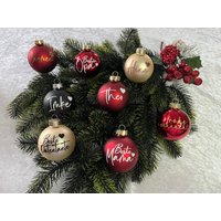 Personalisierte Weihnachtskugeln Aus Glas Mit Name/Weihnachtskugel Personalisiert /6cm Christbaumkugel Nikolausgeschenk Weihnachtsgeschenk von LenasgeschenkeDE