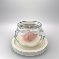 Duftkerze in Herzform Geschenk Deko Handmade Glasschale Für Hochzeit Babyparty Gastgeschenk von Lenashandmadeschatz