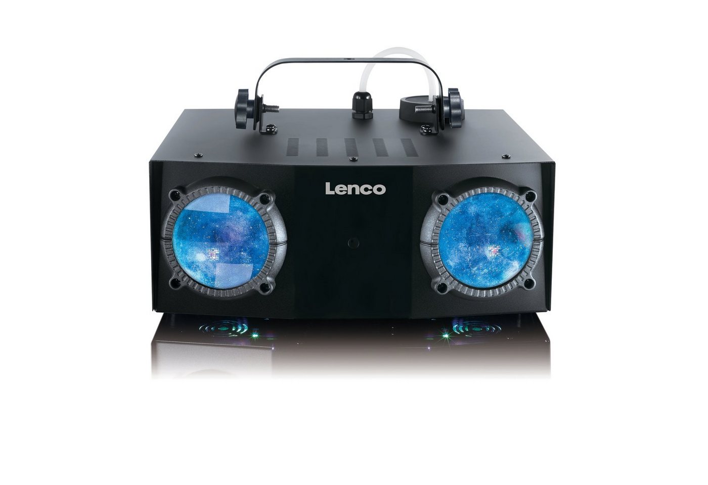 Lenco LED Discolicht LFM-110BK, Nebelmaschine mit Dual-Matrix-RGB-Partylichter inkl. Fernbedienung Lenco LED Discolicht LFM-110BK, Nebelmaschine mit Dual-Matrix-RGB-Partylichter inkl. Fernbedienung von Lenco