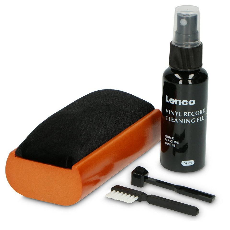 Lenco Plattenspieler-Reinigungs-Set TTA-5IN1, (1-St), Vinyl Reinigungsset inkl. 50 ml Reinigungsflüssigkeit, Bürste & Tasche von Lenco