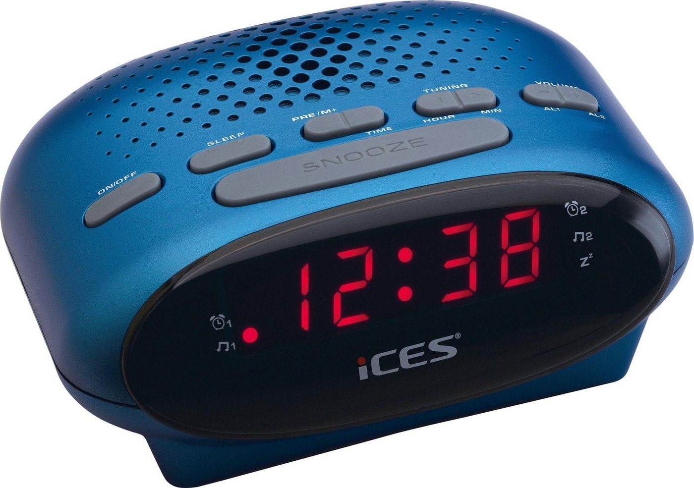 Lenco Radiowecker ICR-210 FM-Uhrenradio mit 2 Weckzeiten und Schlummerfunktion von Lenco