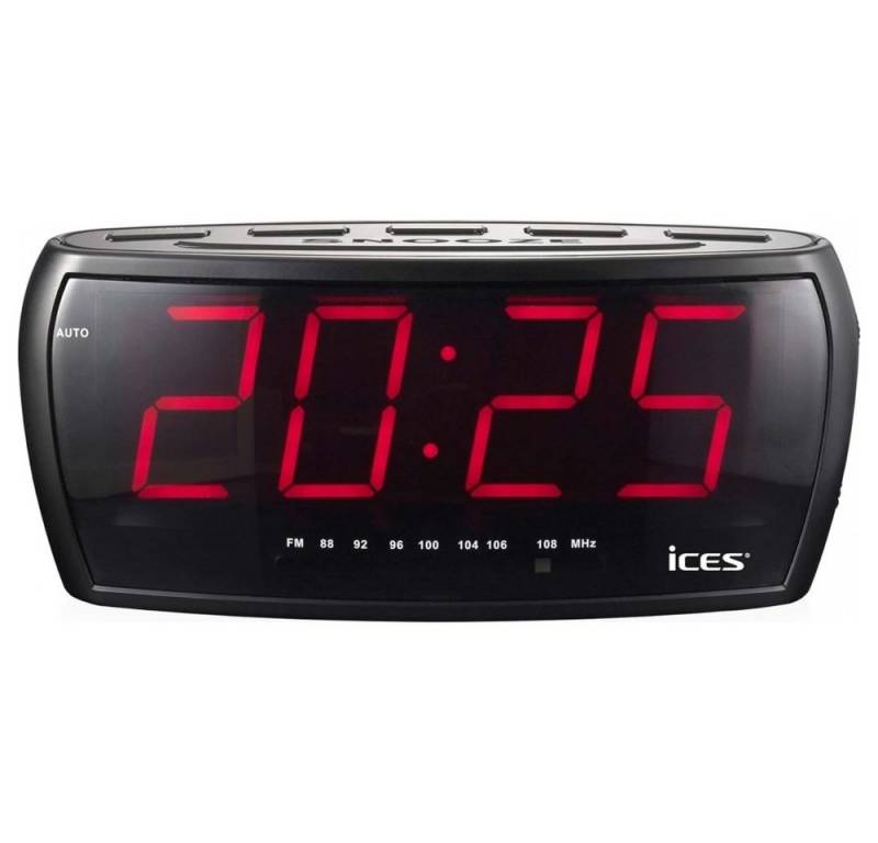 Lenco Radiowecker ICR-230-1 - FM-Uhrenradio - Radiowecker - schwarz von Lenco