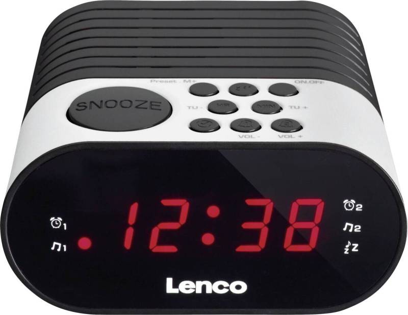 Lenco Radiowecker Lenco CR-07 Uhrenradio/Küchenradio Schwarz-Weiss von Lenco