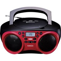 Lenco SCD-501 CD-Radio UKW AUX, Bluetooth®, CD, USB Rot, Schwarz von Lenco