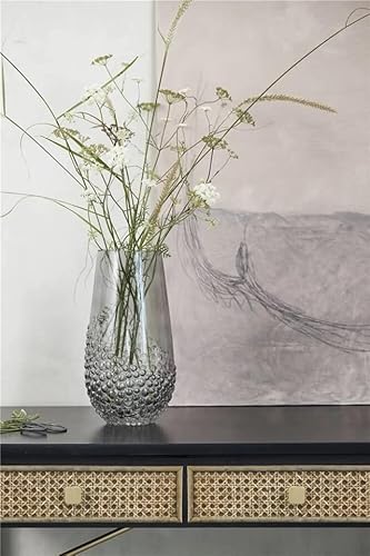 Lene Bjerre Dornia Vase graues Glas 13x25cm von Lene Bjerre