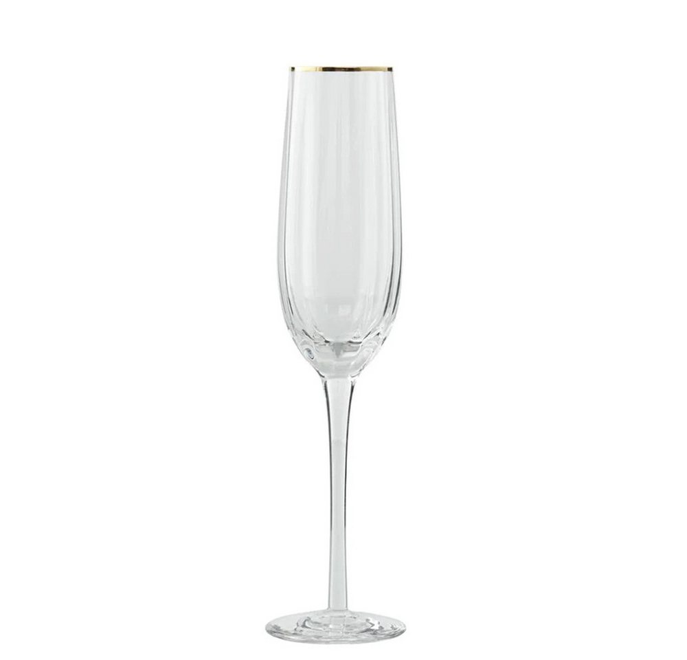 Lene Bjerre Glas Sektglas CLAUDINE Glas klar gold, 23,5cl, Glas von Lene Bjerre