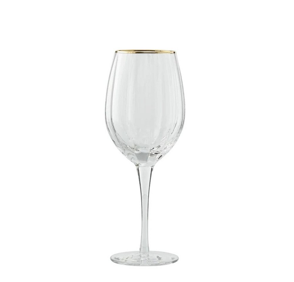 Lene Bjerre Kerzenständer Weißweinglas CLAUDINE Glas klar gold, 45,5cl Lene Bjerre Kerzenständer Weißweinglas CLAUDINE Glas klar gold, 45,5cl von Lene Bjerre