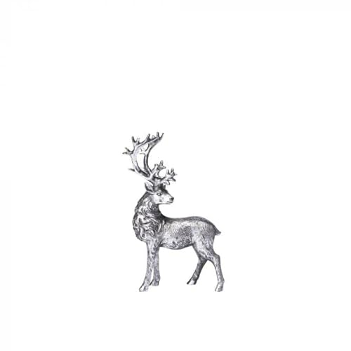 Lene Bjerre Serafina Hirsch stehend antik Silber 14cm Weihnachtsdeko Advent Polyresin von Lene Bjerre