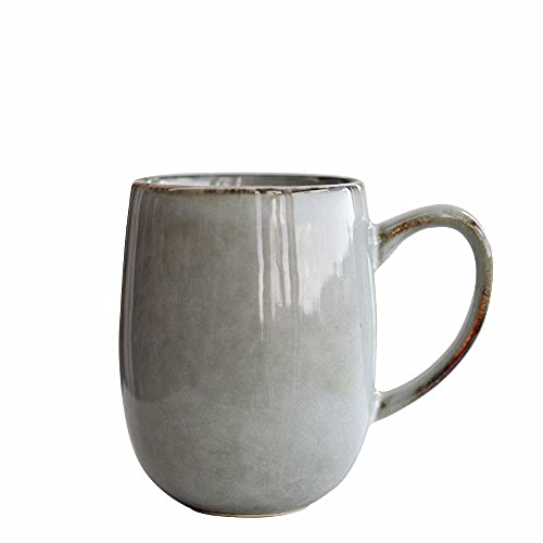 Lene Bjerre Tee-Tasse mit Henkel Amera Kaffee-Becher, grau, Keramik, 270 ml von Lene Bjerre