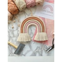 Regenbogen Makramee Größe L, Handgemachte & Individuelle Kinderzimmer Deko/Geschenk Geburt Geburtstag von LeniLovesShop