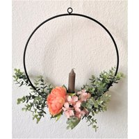 Metallring Schwarz Kerzenring Eukalyptus Fensterdeko Blütenring Metallring Schwarz Kerzenring Eukalyptus Fensterdeko Blütenring von Lenisalih