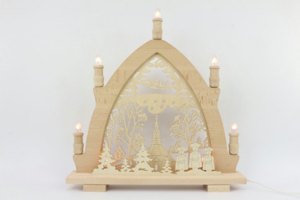 Lenk und Sohn Lichterbogen Lenk und Sohn Schwibbogen / Rundbogen Seiffener Kirche von Lenk und Sohn