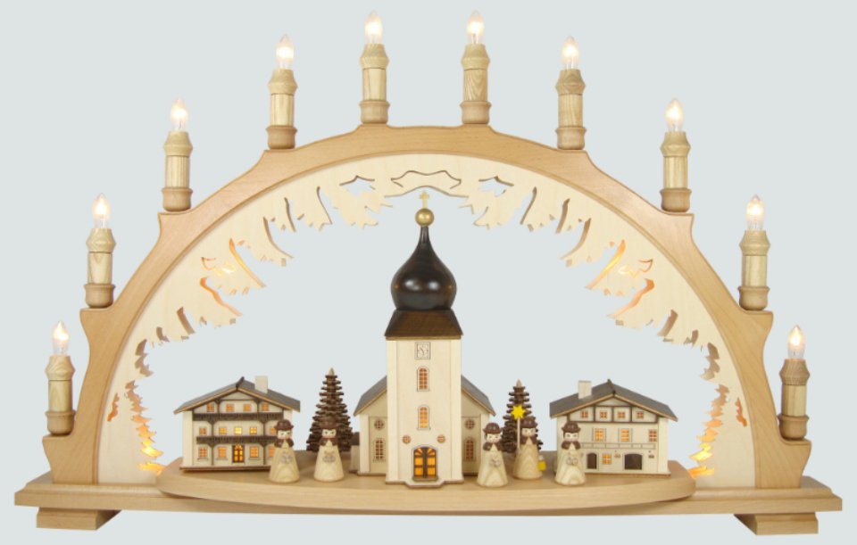 Lenk und Sohn Lichterbogen Bergkirche mit Kurrendesängern natur von Lenk und Sohn