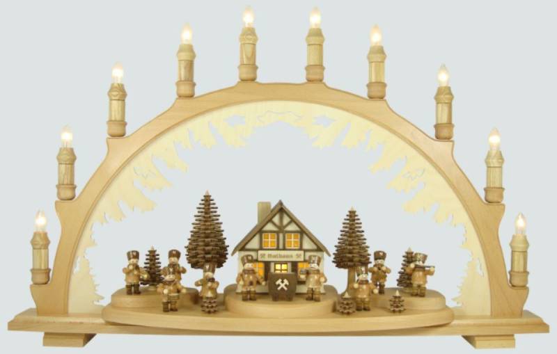 Lenk und Sohn Osterhase Lenk und Sohn Schwibbogen Bergmann mit gedrechselten Figuren von Lenk und Sohn