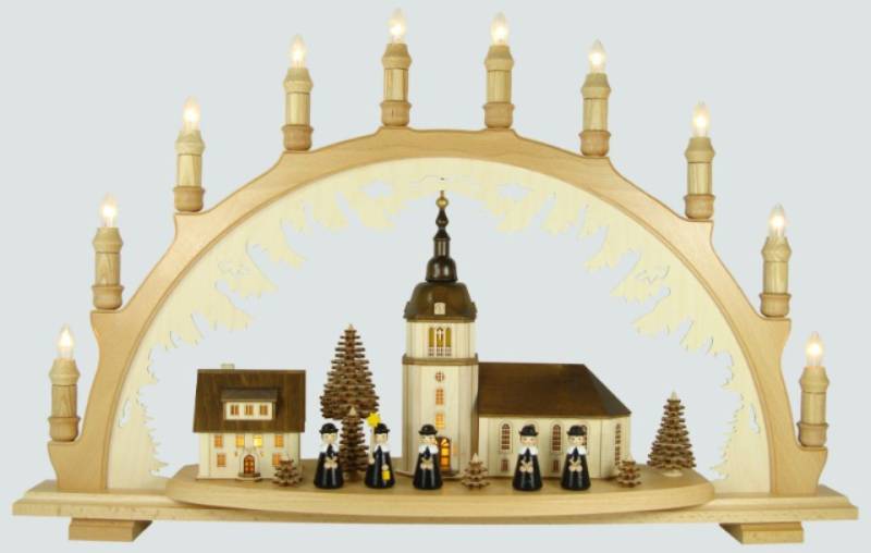 Lenk und Sohn Osterhase Lenk und Sohn Schwibbogen Dorfkirche Kurrende schwarz von Lenk und Sohn