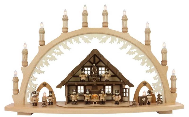 Lenk und Sohn Osterhase Lenk und Sohn Schwibbogen Erzgebirgshaus Bergmann von Lenk und Sohn