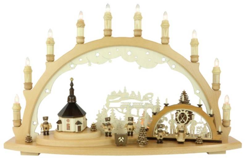 Lenk und Sohn Osterhase Lenk und Sohn Schwibbogen Bergmann mit Kirche von Lenk und Sohn