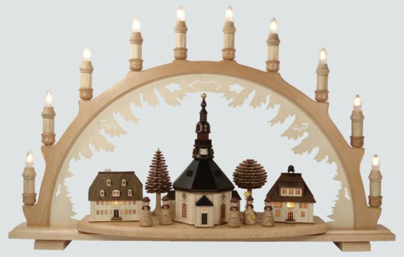 Lenk und Sohn Osterhase Lenk und Sohn Schwibbogen Seiffener Kirche von Lenk und Sohn