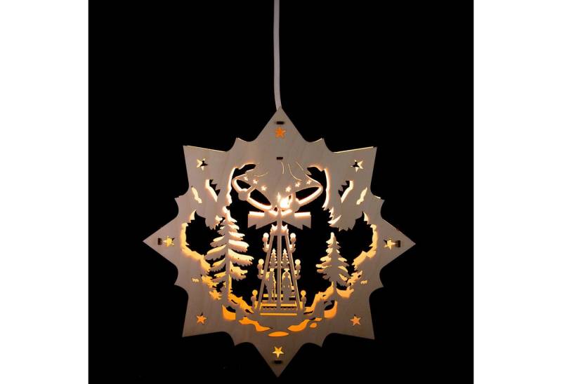 Lenk und Sohn Schwibbogen Fensterbild Pyramide (27cm) von Kunstgewerbe Lenk & Sohn von Lenk und Sohn