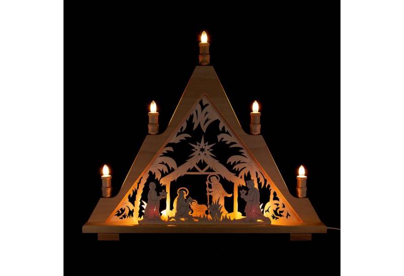 Lenk und Sohn Schwibbogen Lichterspitze Krippe (60x48cm) von Kunstgewerbe Lenk & Sohn von Lenk und Sohn