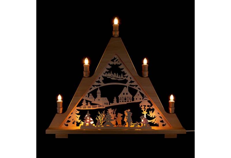 Lenk und Sohn Schwibbogen Lichterspitze Winterkinder (60x48cm) von Kunstgewerbe Lenk & Sohn von Lenk und Sohn