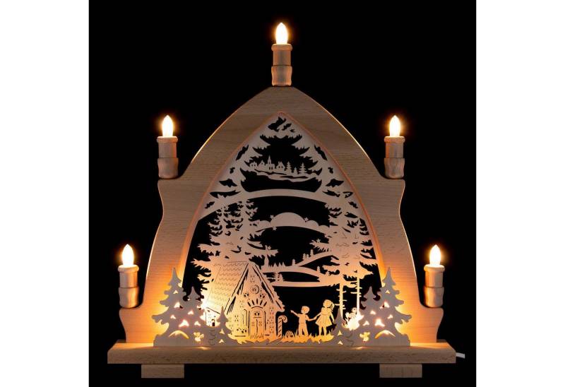 Lenk und Sohn Schwibbogen Schwibbogen Hänsel und Gretel (42x43cm) von Kunstgewerbe Lenk & Sohn von Lenk und Sohn