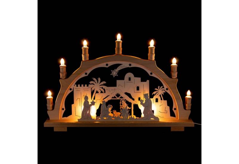 Lenk und Sohn Schwibbogen Schwibbogen Krippe (57x38cm) von Kunstgewerbe Lenk & Sohn von Lenk und Sohn