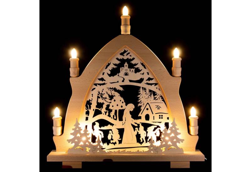 Lenk und Sohn Schwibbogen Schwibbogen Schneewittchen (42x43cm) von Kunstgewerbe Lenk & Sohn von Lenk und Sohn