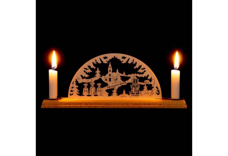 Lenk und Sohn Schwibbogen Schwibbogen Weihnachtsmotiv (29x8cm) von Kunstgewerbe Lenk & Sohn von Lenk und Sohn