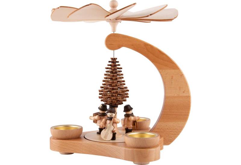 Lenk und Sohn Weihnachtspyramide 1-stöckige Pyramide Musikanten mit Schichtenbaum (25cm) von Kunstgewer von Lenk und Sohn